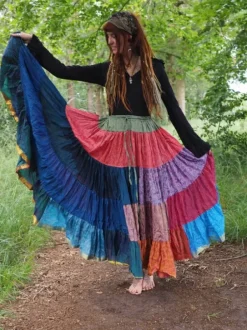 The TwoSisters Plus Size|Zijden Rokken-Zijden Gypsy Rok 341
