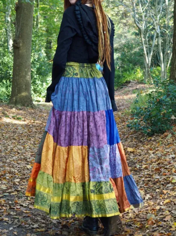 The TwoSisters Plus Size|Zijden Rokken-Zijden Gypsy Rok 428