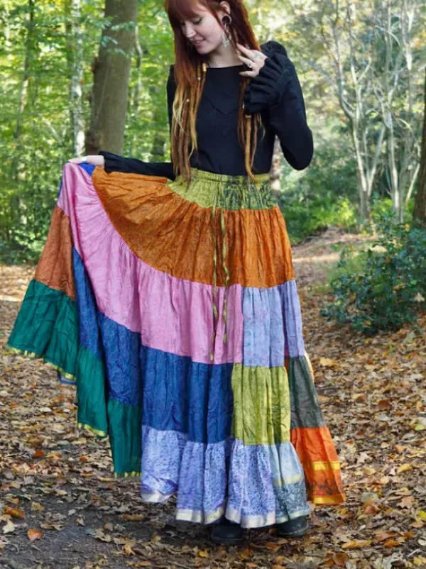 The TwoSisters Plus Size|Zijden Rokken-Zijden Gypsy Rok 428