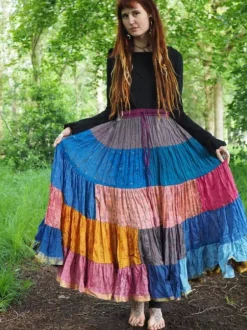 The TwoSisters Plus Size|Zijden Rokken-Zijden Gypsy Rok 312