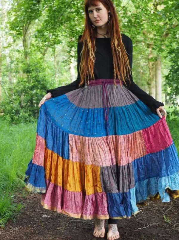 The TwoSisters Plus Size|Zijden Rokken-Zijden Gypsy Rok 312