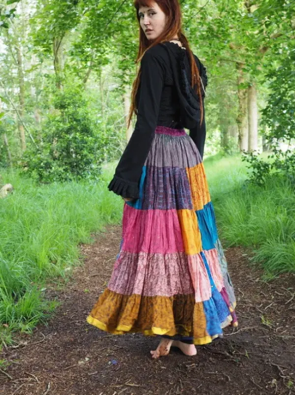 The TwoSisters Plus Size|Zijden Rokken-Zijden Gypsy Rok 312