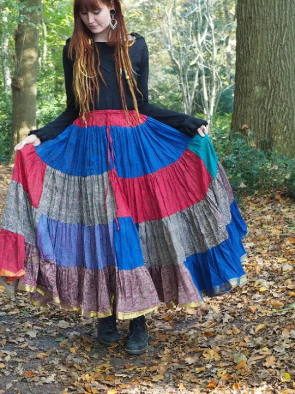 The TwoSisters Plus Size|Zijden Rokken-Zijden Gypsy Rok 411