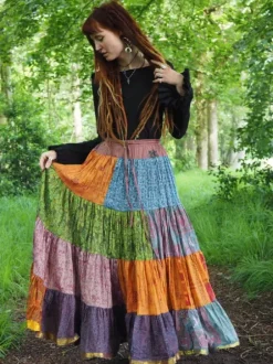 The TwoSisters Plus Size|Zijden Rokken-Zijden Gypsy Rok 332