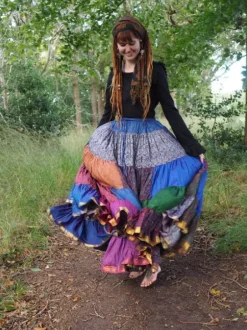 The TwoSisters Zijden Rokken|Plus Size-Zijden Gypsy Rok 451