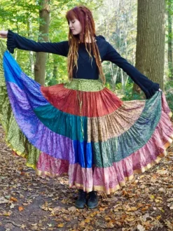 The TwoSisters Plus Size|Zijden Rokken-Zijden Gypsy Rok 426