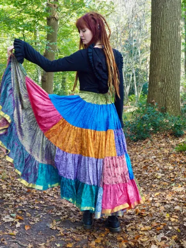 The TwoSisters Plus Size|Zijden Rokken-Zijden Gypsy Rok 426