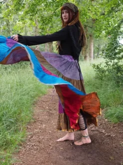 The TwoSisters Plus Size|Zijden Rokken-Zijden Gypsy Rok 344