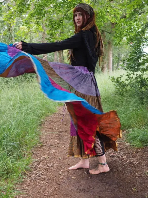The TwoSisters Plus Size|Zijden Rokken-Zijden Gypsy Rok 344
