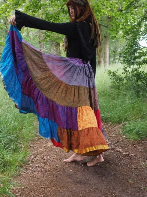 The TwoSisters Plus Size|Zijden Rokken-Zijden Gypsy Rok 344