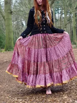 The TwoSisters Plus Size|Zijden Rokken-Zijden Gypsy Rok 15