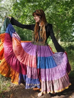 The TwoSisters Plus Size|Zijden Rokken-Zijden Gypsy Rok 435