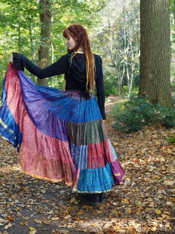 The TwoSisters Plus Size|Zijden Rokken-Zijden Gypsy Rok 410