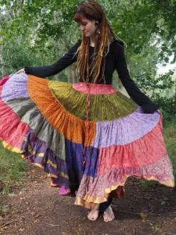 The TwoSisters Plus Size|Zijden Rokken-Zijden Gypsy Rok 432