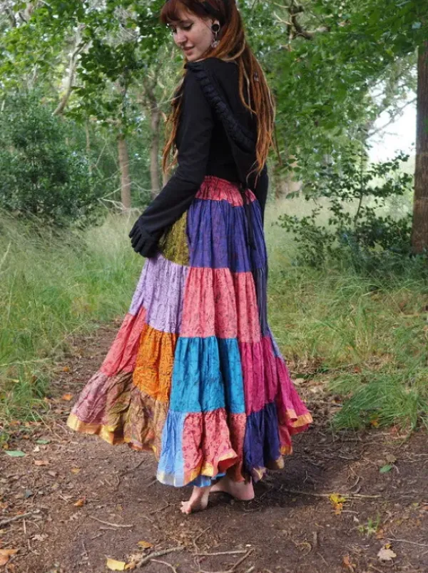 The TwoSisters Plus Size|Zijden Rokken-Zijden Gypsy Rok 432