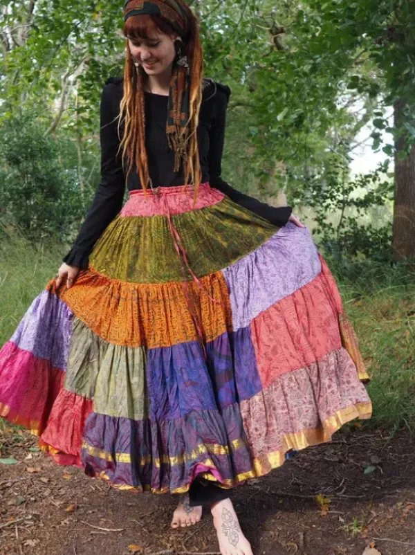 The TwoSisters Plus Size|Zijden Rokken-Zijden Gypsy Rok 432