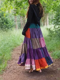 The TwoSisters Plus Size|Zijden Rokken-Zijden Gypsy Rok 353
