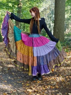The TwoSisters Plus Size|Zijden Rokken-Zijden Gypsy Rok 423