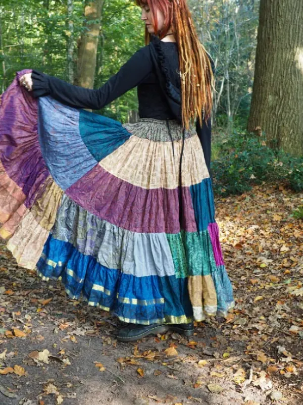 The TwoSisters Plus Size|Zijden Rokken-Zijden Gypsy Rok 401