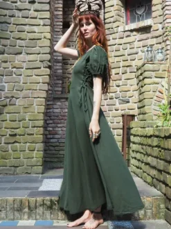 The TwoSisters Plus Size|Plus Size-Zomer Berkana Jurk Groen
