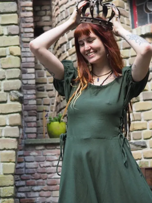 The TwoSisters Plus Size|Plus Size-Zomer Berkana Jurk Groen