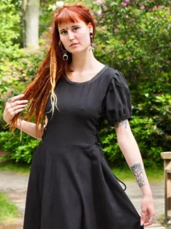 The TwoSisters Plus Size|Plus Size-Zomer Berkana Jurk Zwart