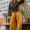 The TwoSisters Nomad Chic Collectie|Broeken-Zora Broek Oker Geel