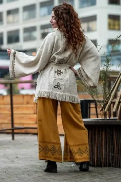 The TwoSisters Nomad Chic Collectie|Broeken-Zora Broek Oker Geel